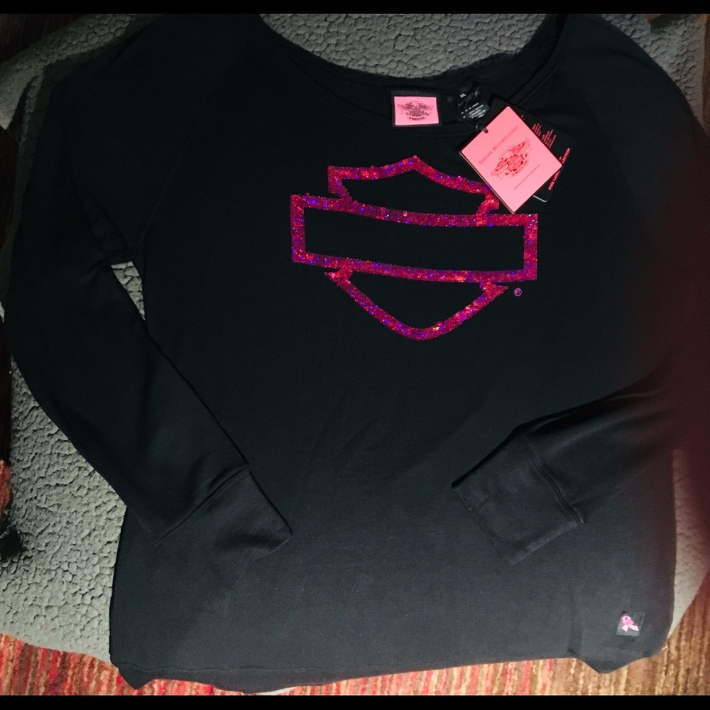 Woman’s glitter Harley Davidson shirt